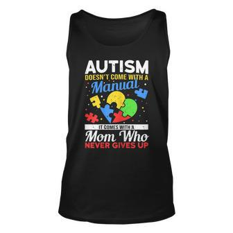 Womens Autism Mom For Autistic Girls Boys Autism Awareness Month Tank Top | Mazezy