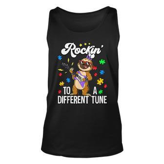 Autism Rockin To A Different Tune Unisex Tank Top | Mazezy