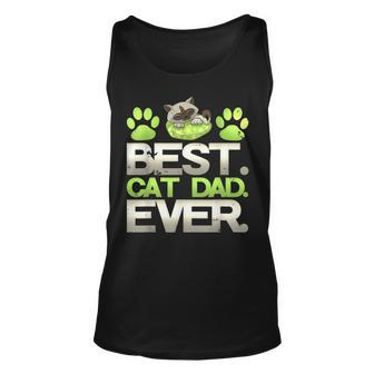 Awesome Best Cat Dad Ever Kitty Lover Unisex Tank Top | Mazezy