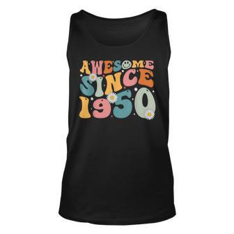 Awesome Since 1950 73Rd Birthday Retro Gifts Born In 1950 Unisex Tank Top - Seseable