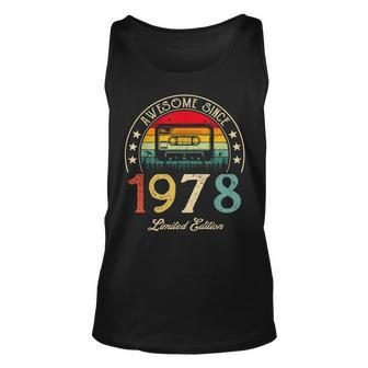 Awesome Since 1978 Vintage 1978 44Th Birthday 44 Years Old Unisex Tank Top - Seseable