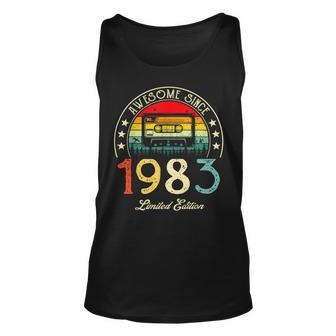 Awesome Since 1983 Vintage 1983 40Th Birthday 40 Years Old V2 Unisex Tank Top - Thegiftio UK