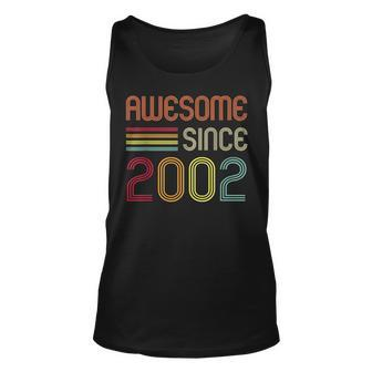 Awesome Since 2002 21St Birthday Retro Unisex Tank Top | Mazezy