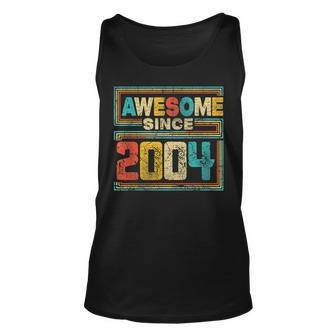Awesome Since 2004 Vintage 2004 19Th Birthday 19 Years Old Unisex Tank Top - Thegiftio UK