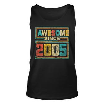 Awesome Since 2005 Vintage 2005 18Th Birthday 18 Years Old Unisex Tank Top - Thegiftio UK