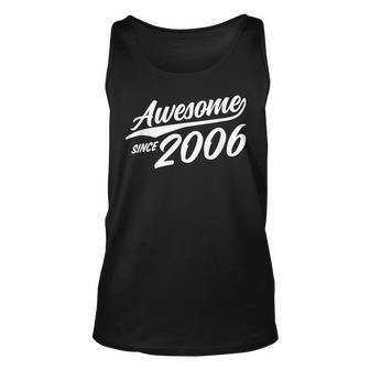 Awesome Since 2006 Birthday Anniversary Vintage Dark Unisex Tank Top - Seseable