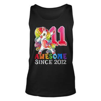 Awesome Since 2012 Dabbing Unicorn 11 Year Old Birthday Girl Unisex Tank Top - Seseable