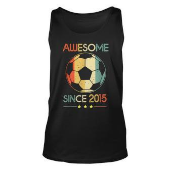 Awesome Since 2015 8Th Birthday 8 Year Old Soccer Player Unisex Tank Top - Thegiftio UK