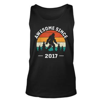 Awesome Since 2017 Vintage Bigfoot 6 Years Old Sasquatch Unisex Tank Top - Seseable