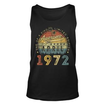 Awesome Since April 1972 51 Years Old Gifts 51St Birthday Unisex Tank Top - Seseable