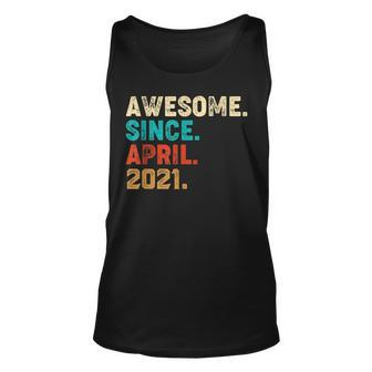 Awesome Since April 2021 2Nd Birthday 2 Years Old Unisex Tank Top | Mazezy