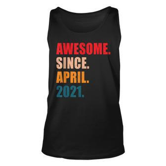 Awesome Since April 2021 Vintage Personalized Birthday Unisex Tank Top - Seseable