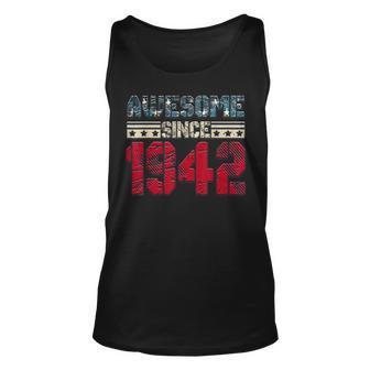 Awesome Since Legends Born In 1942 Birthday Gift 77 Yrs Old Unisex Tank Top | Mazezy