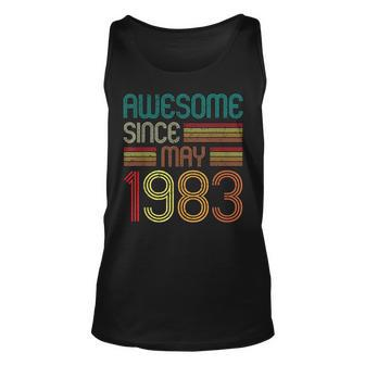 Awesome Since May 1983 40Th Birthday 40 Years Old Vintage Unisex Tank Top - Seseable