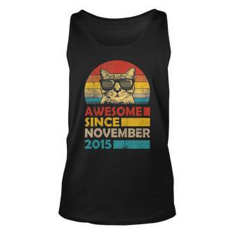 Awesome Since November 2015 4Th Birthday Gift Cat Unisex Tank Top | Mazezy