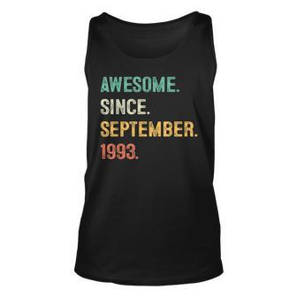 Awesome Since September 1993 30Th Bday Gifts 30 Year Old Men Unisex Tank Top - Seseable