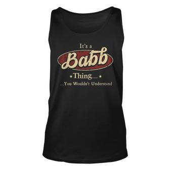 Babb Personalized Name Gifts Name Print S With Names Babb Unisex Tank Top - Seseable