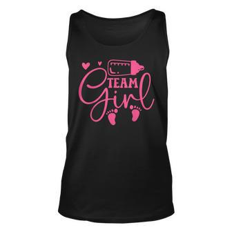Baby Shower Party Favors For Girl Team Girl Gender Reveal Unisex Tank Top | Mazezy