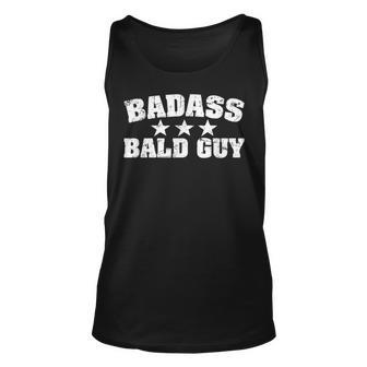 Mens Badass Bald Guy Boyfriend Husband Dad Grandpa Tank Top | Mazezy