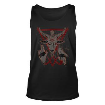 Baphomet Devil Demon Goat Pentagram Lucifer Goth 666 Satanic Tank Top | Mazezy