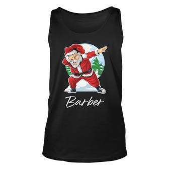 Barber Name Gift Santa Barber Unisex Tank Top - Seseable