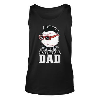 Baseball Dad Daddy Father Baseballer Papa Fathers Day Unisex Tank Top - Thegiftio UK