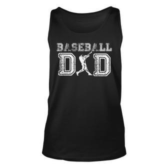 Baseball Dad Fathers Day Gift For Daddy Papa Father Unisex Tank Top - Seseable