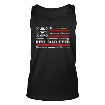 Bbq Grill Grilling Best Dad Ever Gift For Mens Unisex Tank Top | Mazezy