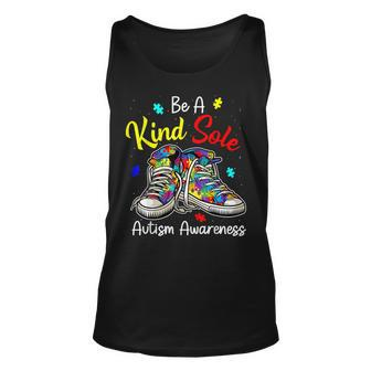Be A Kind Sole Autism Awareness Puzzle Shoes Be Kind Gifts  Unisex Tank Top