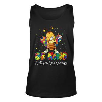 Be Kind Autism Awareness Puzzle Bee Dabbing Support Kid Girl  Unisex Tank Top
