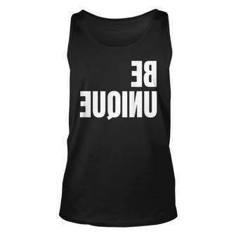 Be Unique Be You Mirror Image Positive Body Image Unisex Tank Top | Mazezy UK