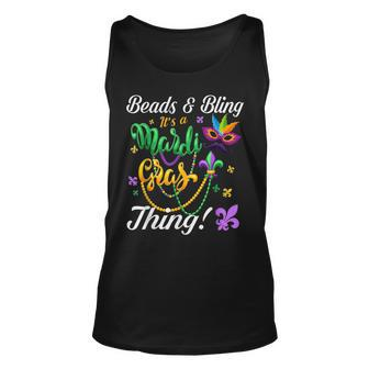Beads And Bling It S A Mardi Gras Thing Mardi Gras Unisex Tank Top - Seseable