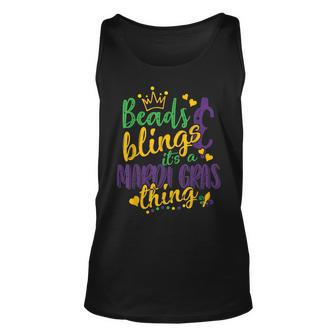 Beads And Bling Its A Mardi Gras Thing Beads And Bling Unisex Tank Top | Seseable CA