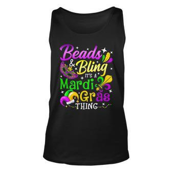 Beads And Bling Its A Mardi Gras Thing Carnival Mardi Gras Unisex Tank Top - Seseable
