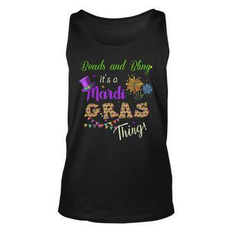 Beads And Bling Its A Mardi Gras Thing Festival Costume Unisex Tank Top - Seseable