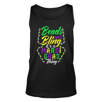 Beads And Bling Its A Mardi Gras Thing Festival New Orleans Unisex Tank Top - Seseable