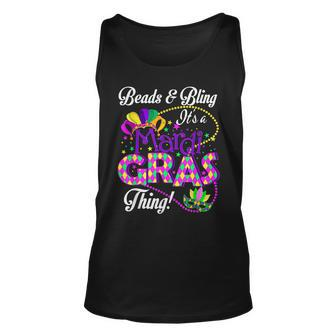 Beads And Bling Its A Mardi Gras Thing Funny Beads Bling Unisex Tank Top | Seseable CA