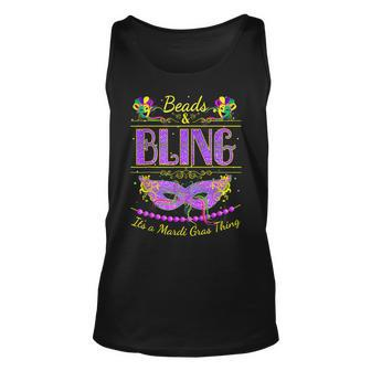 Beads And Bling Its A Mardi Gras Thing Funny Mardi Gras Unisex Tank Top - Seseable