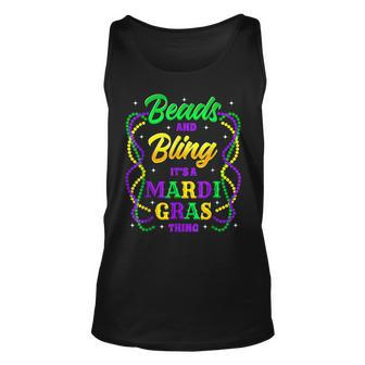 Beads And Bling Its A Mardi Gras Thing Love Mardi Gras Unisex Tank Top - Seseable