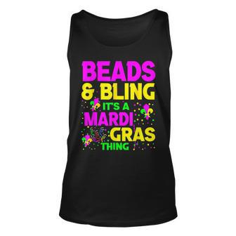 Beads And Bling Its A Mardi Gras Thing New Orleans Festival Unisex Tank Top - Seseable