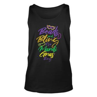 Beads And Bling Its Mardi Gras Thing New Orleans Mardi Gras Unisex Tank Top - Seseable