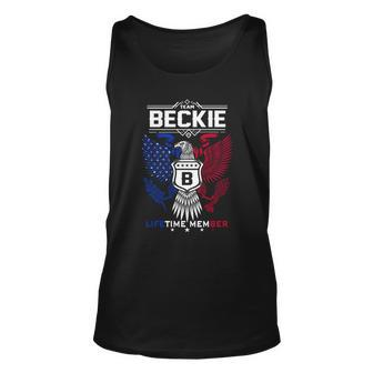 Beckie Name - Beckie Eagle Lifetime Member Unisex Tank Top - Seseable