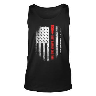 Best Barber Dad Ever American Flag Fathers Day Gifts Unisex Tank Top | Mazezy