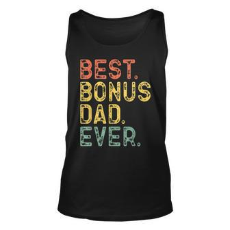Best Bonus Dad Ever Family Funny Retro Vintage Step-Father Unisex Tank Top - Seseable