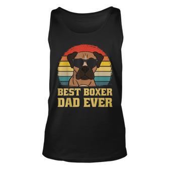 Best Boxer Dog Dad Father Papa Ever Puppy Funny Retro Gift Unisex Tank Top | Mazezy