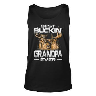 Best Buckin Grandpa Ever Deer Hunting Bucking Father V2 Unisex Tank Top - Seseable