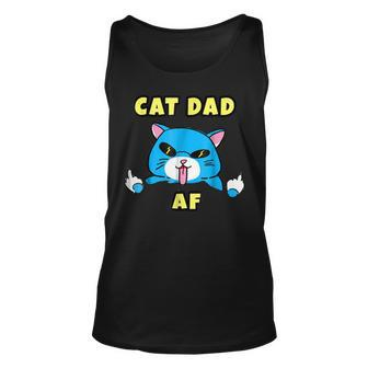 Best Cat Dad Ever Af Funny Gift For Men Generic Unisex Tank Top | Mazezy