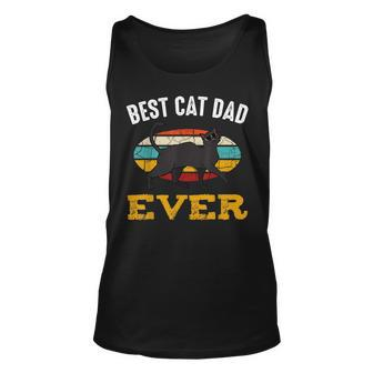 Best Cat Dad Ever Animal Pet Lover Meowing Funny Quotes Unisex Tank Top | Mazezy
