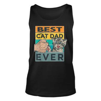 Best Cat Dad Ever Bump Cat Lover Gift For Mens Unisex Tank Top | Mazezy