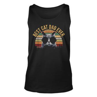 Best Cat Dad Ever Cool Cats Lovers Daddy Fathers Day Gifts Unisex Tank Top - Seseable